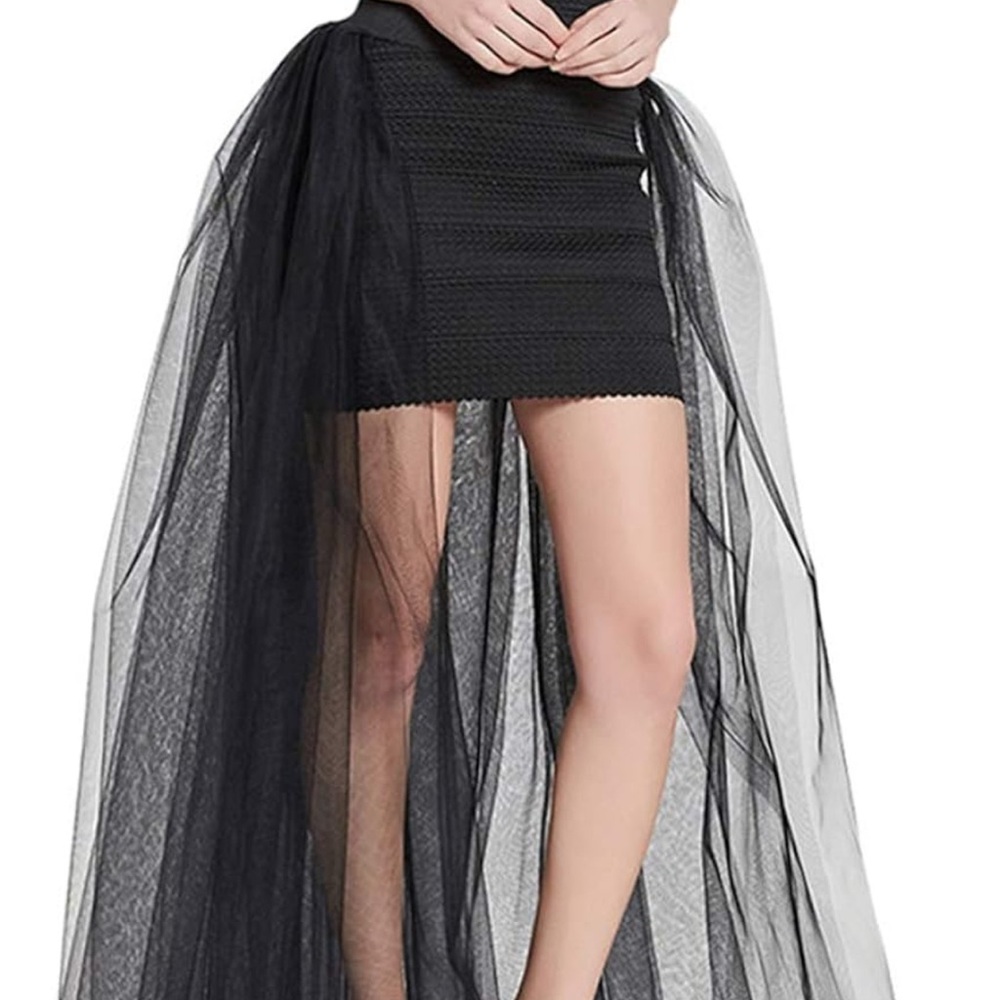 Elegant Black Tulle Skirt
